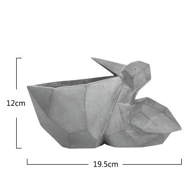 Geometric Pelican Planter Multifunction Flower Pots