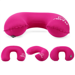 3-Colour Inflatable Travel Pillow Ultralight U Shape Neck Pillow for Travel