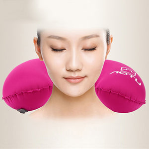 3-Colour Inflatable Travel Pillow Ultralight U Shape Neck Pillow for Travel